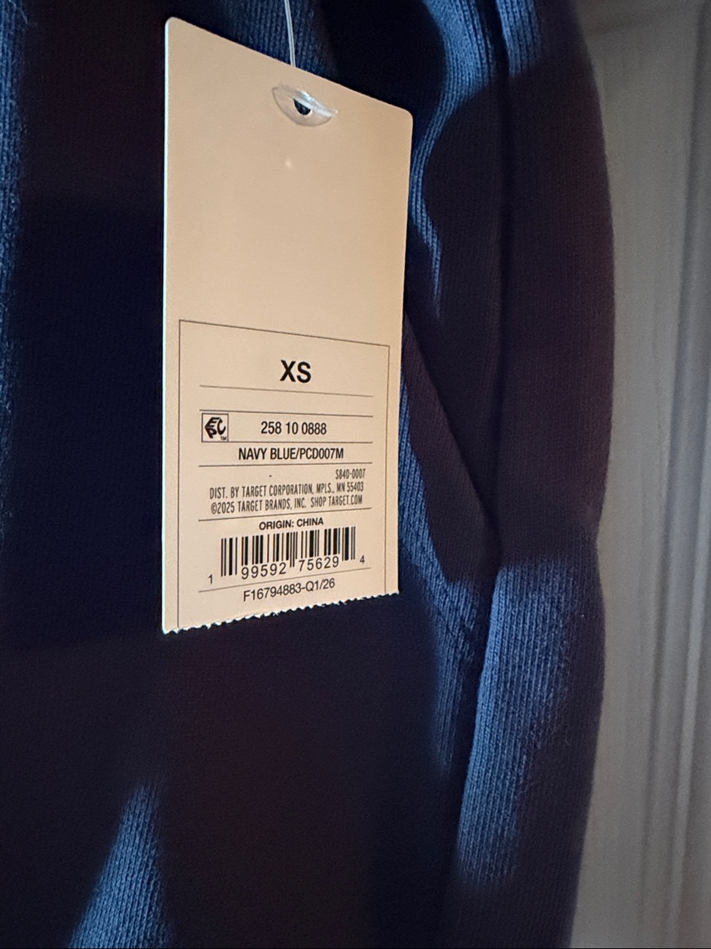 New Parke SweatShorts Size XS Navy NWT - Picture 4 of 4